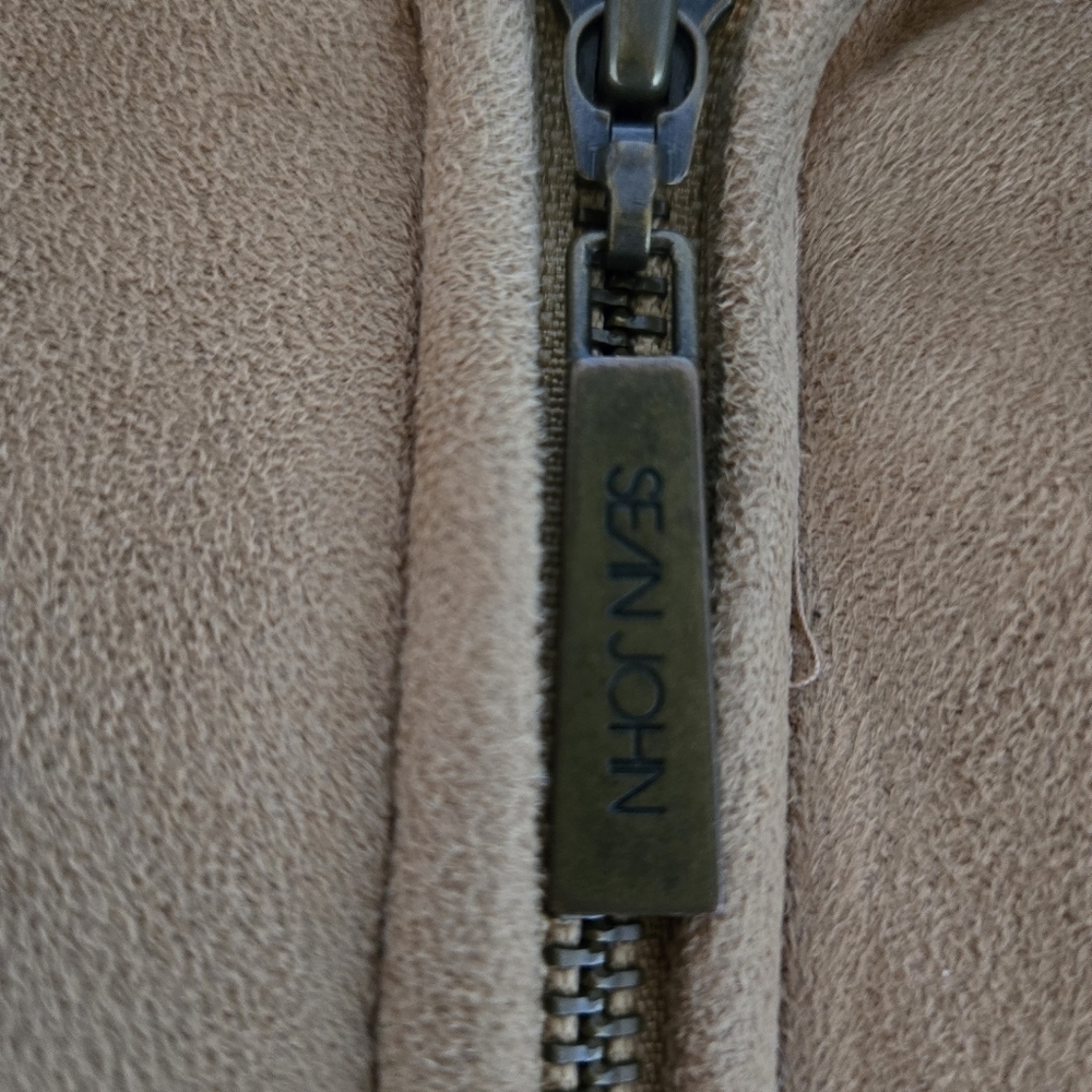 Vintage Faux Suede Fuzzy Lining Bomber Jacket EUC - Picture 6 of 13